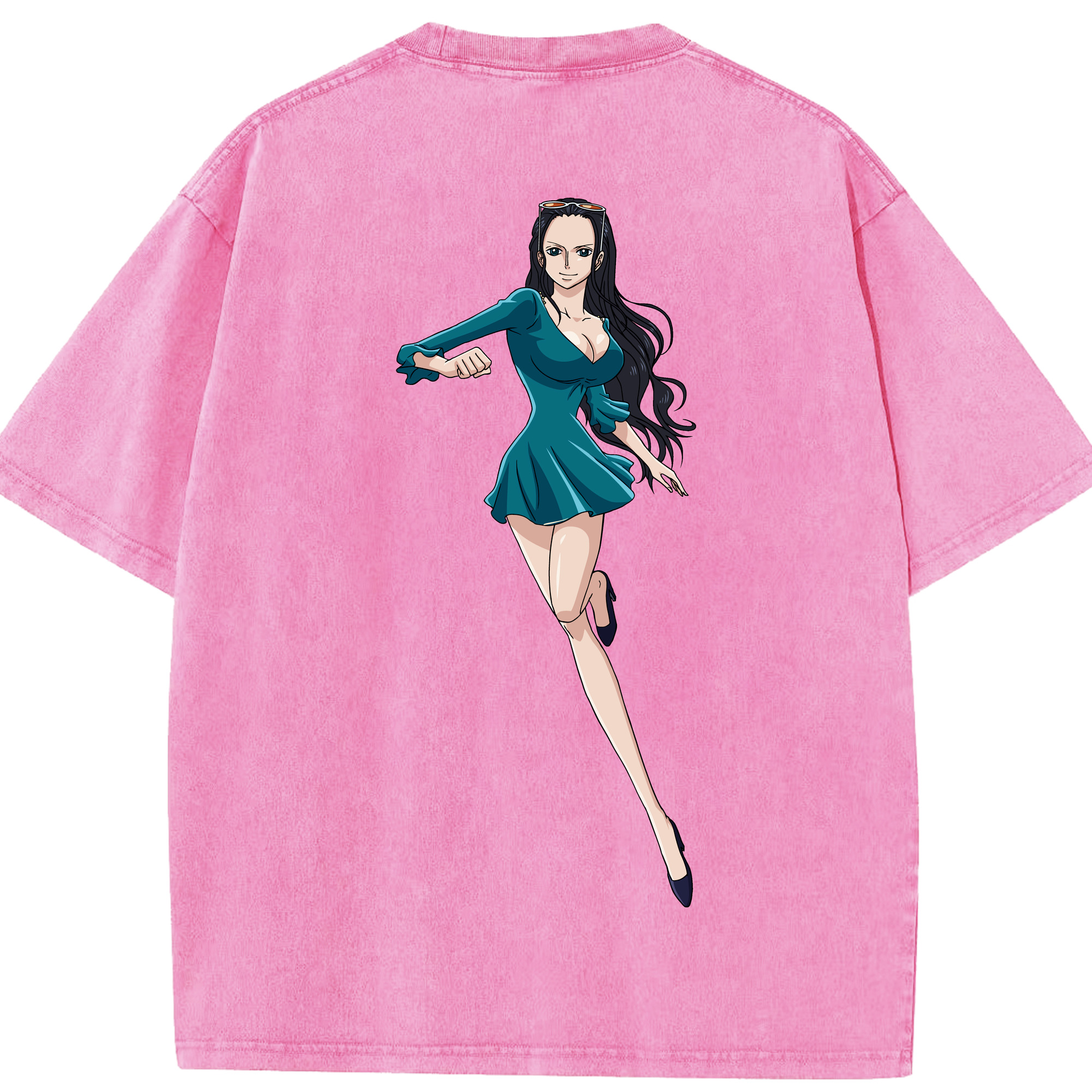 ワンピース ニコ・ロビン ONE PIECE Nico Robin 綿100% ヴィンテージ風 半袖Tシャツ（背面プリント）